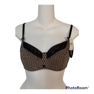Le Mystere bra 32C Sophie NWT $72 Black Tan